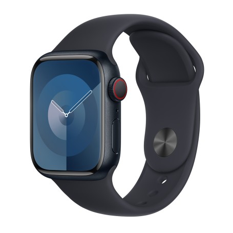 Apple Watch Series 9 41mm Cellular Sport - Éjfekete-Éjfekete) (S/M Gyártói garancia