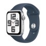 Apple Watch Series SE (2023) 44mm - M/L) (Ezüst-Kék Gyártói garancia