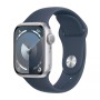 Apple Watch Series 9 41mm  Sport - Ezüst-Kék) (M/L Gyártói garancia