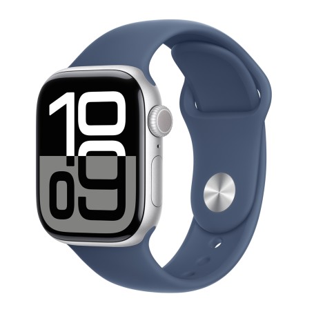 Apple Watch Series 10 42mm Cellular Sport - Ezüst-Kék) (S/M Gyártói garancia