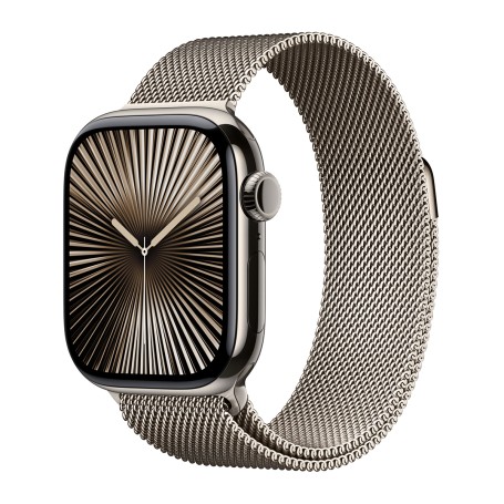 Apple Watch Series 10 42mm Cellular Titanium - Natúr-Natúr Milánói Szíj Gyártói garancia