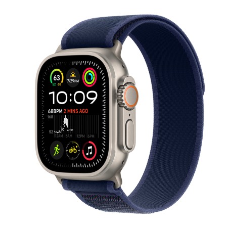 Apple Watch Ultra 2 49mm Cellular - Titánium-Kék Szövetszíj)  (M-L Gyártói garancia