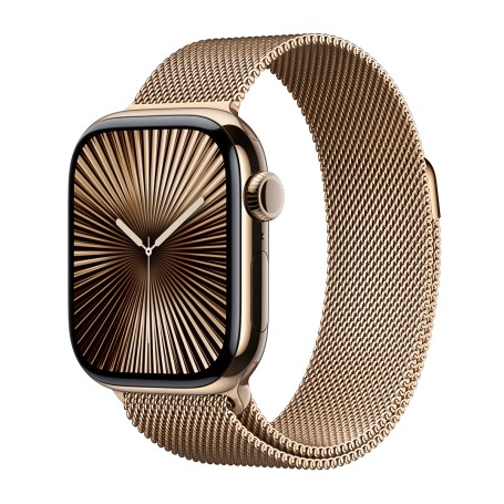 Apple Watch Series 10 42mm Cellular Titanium - Arany-Milánói Szíj Gyártói garancia