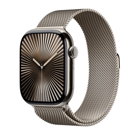 Apple Watch Series 10 46mm Cellular Titanium - Natúr-Natúr Milánói Szíj Gyártói garancia