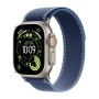 Apple Watch Ultra 3 49mm 5G - Titánium-Kék Szövet Szíj)  (M/L Gyártói garancia