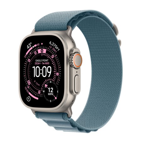 Apple Watch Ultra 3 49mm 5G - Titánium-Alpesi Pánt-Kék)  (M Gyártói garancia