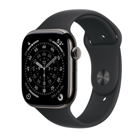 Apple Watch Series 11 46mm Cellular Sport Titanium - Palaszürke-Fekete) (M/L Gyártói garancia