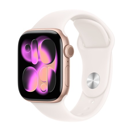 Apple Watch Series 11 42mm Cellular Sport Titanium - Arany-Rózsaszín) (S/M Gyártói garancia