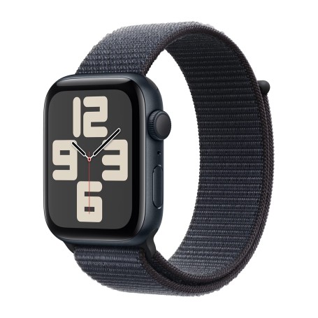 Apple Watch SE 2024 44mm Sport Loop - Éjfekete-Sötétkék Gyártói garancia