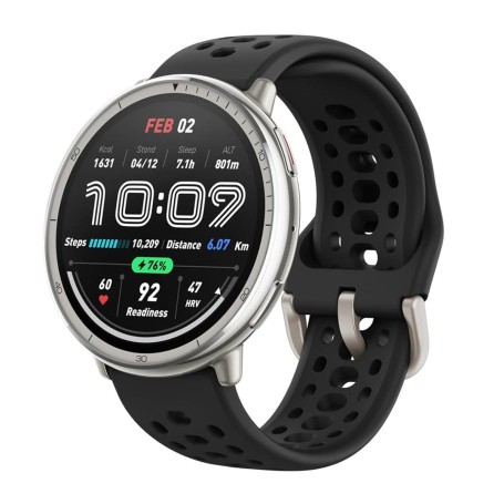 Amazfit Active 2 Round - Fekete Szilikonszíj Gyártói Garancia